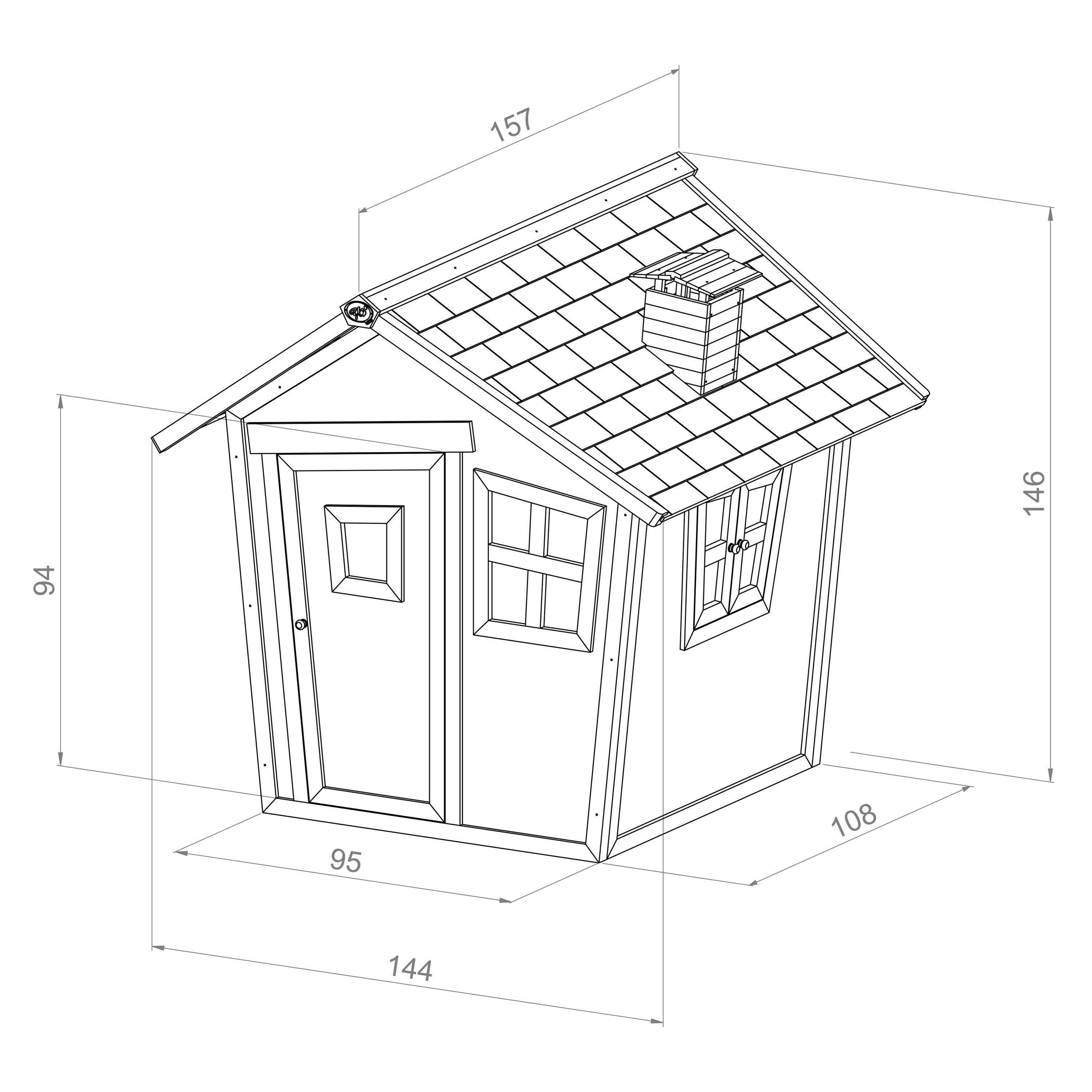 Alice Speelhuis Bruin/antraciet