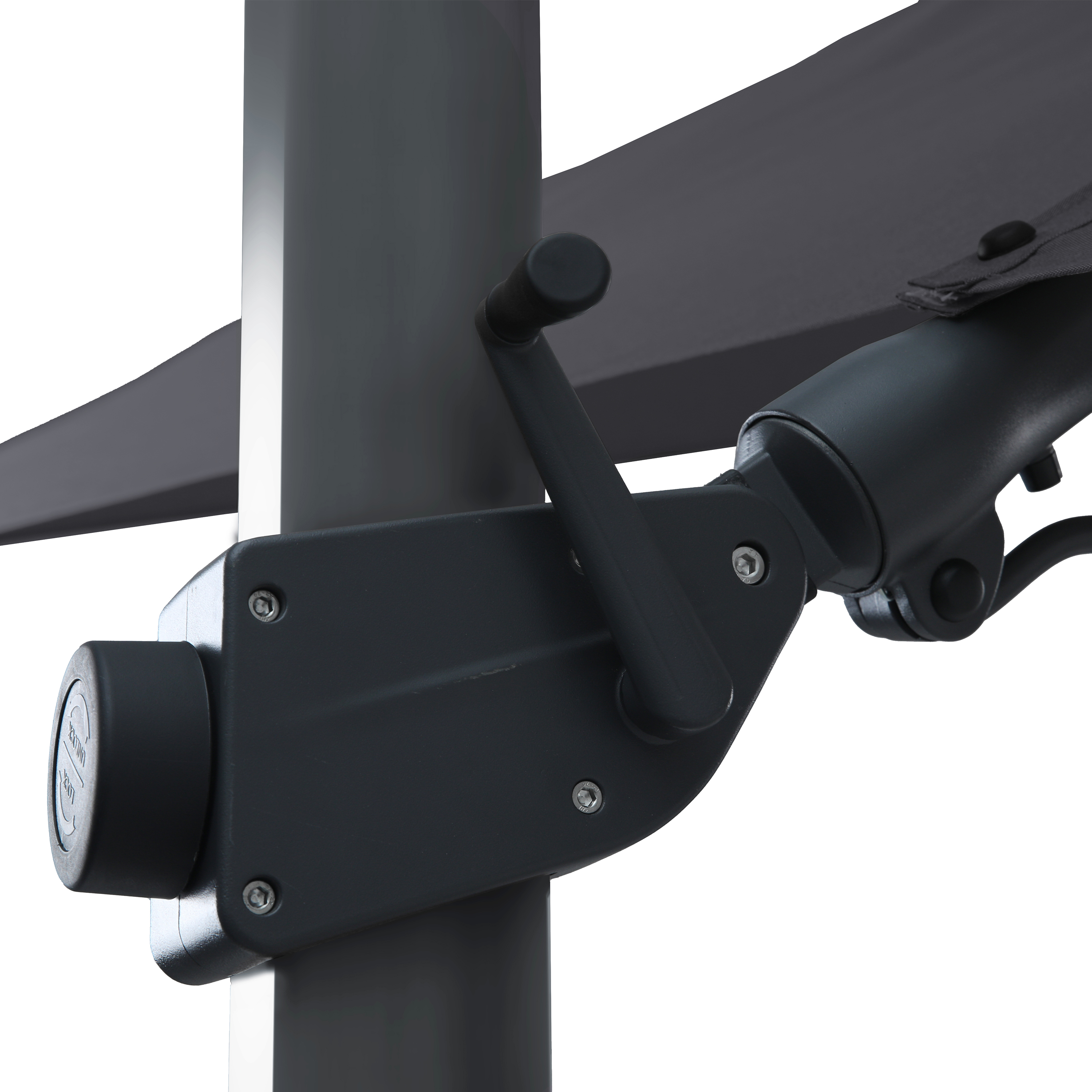 Apollo Premium Zweefparasol 300x300 Antraciet/grijs