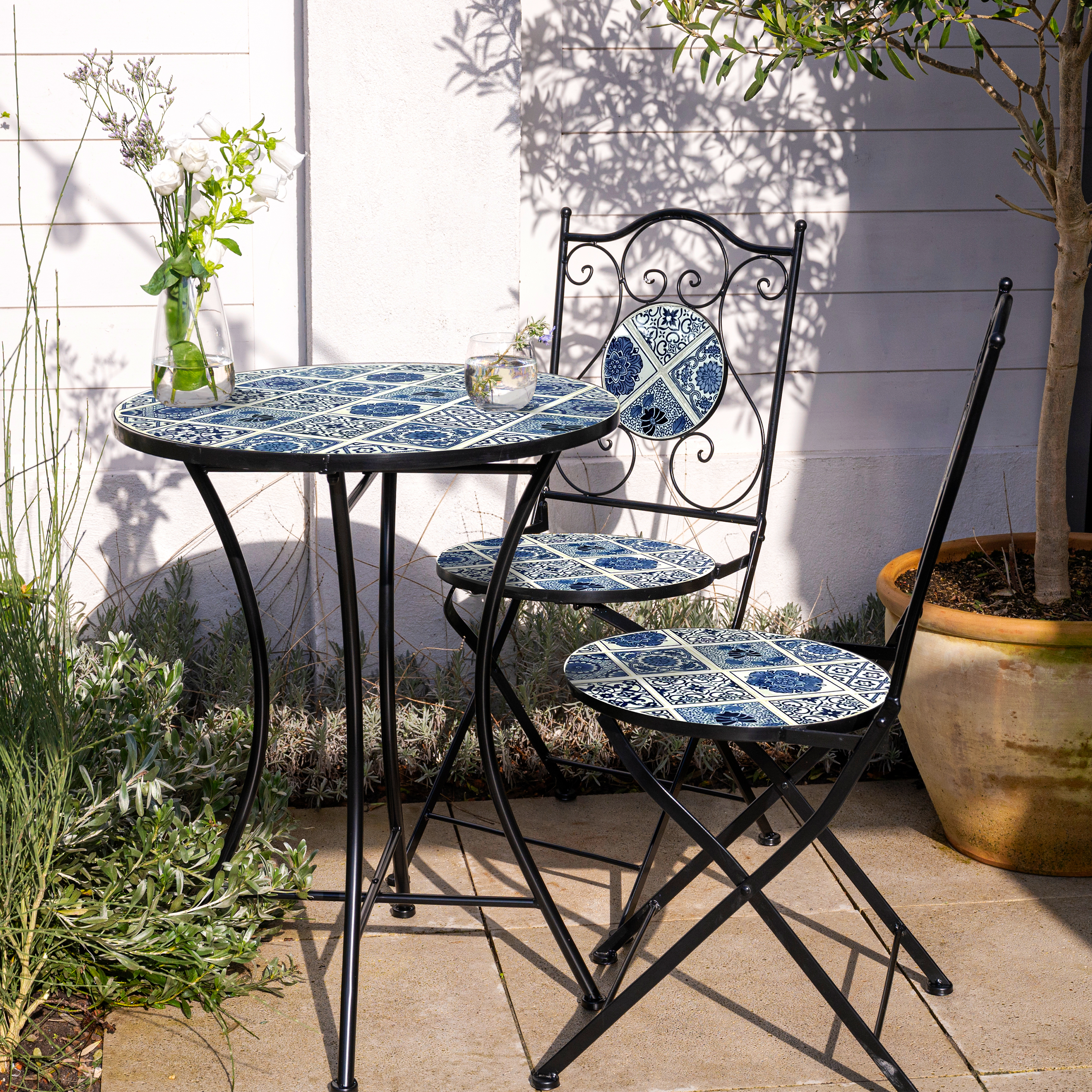 Amélie Bistro Set Mosaic - Delfts Blue