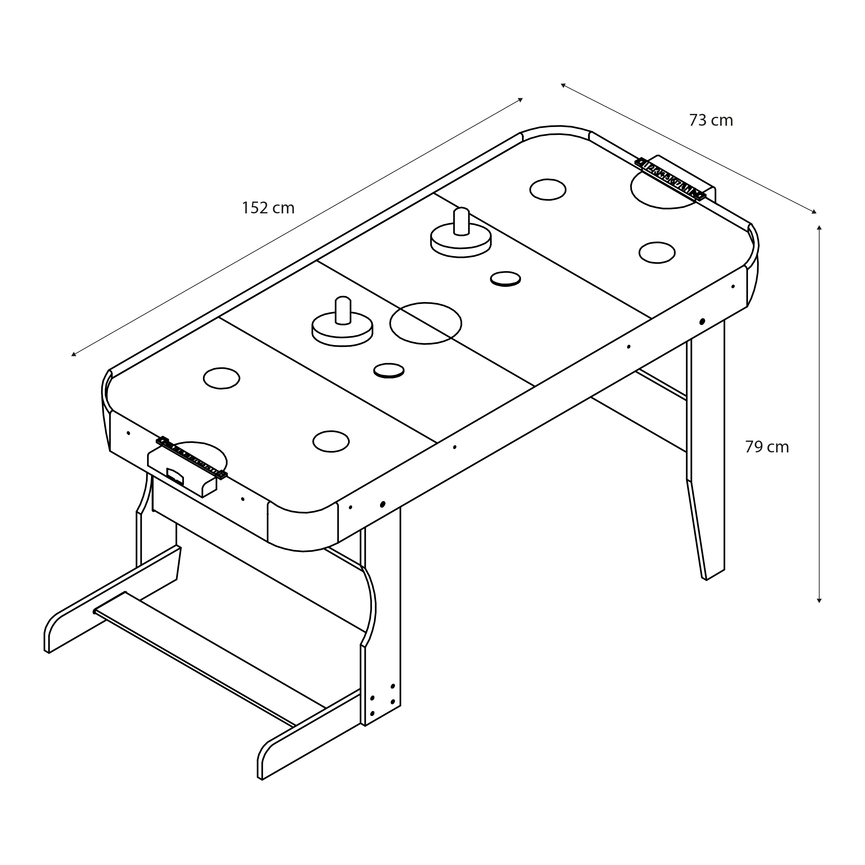 Air Hockey de Table Pliable Icing pour l'intérieur