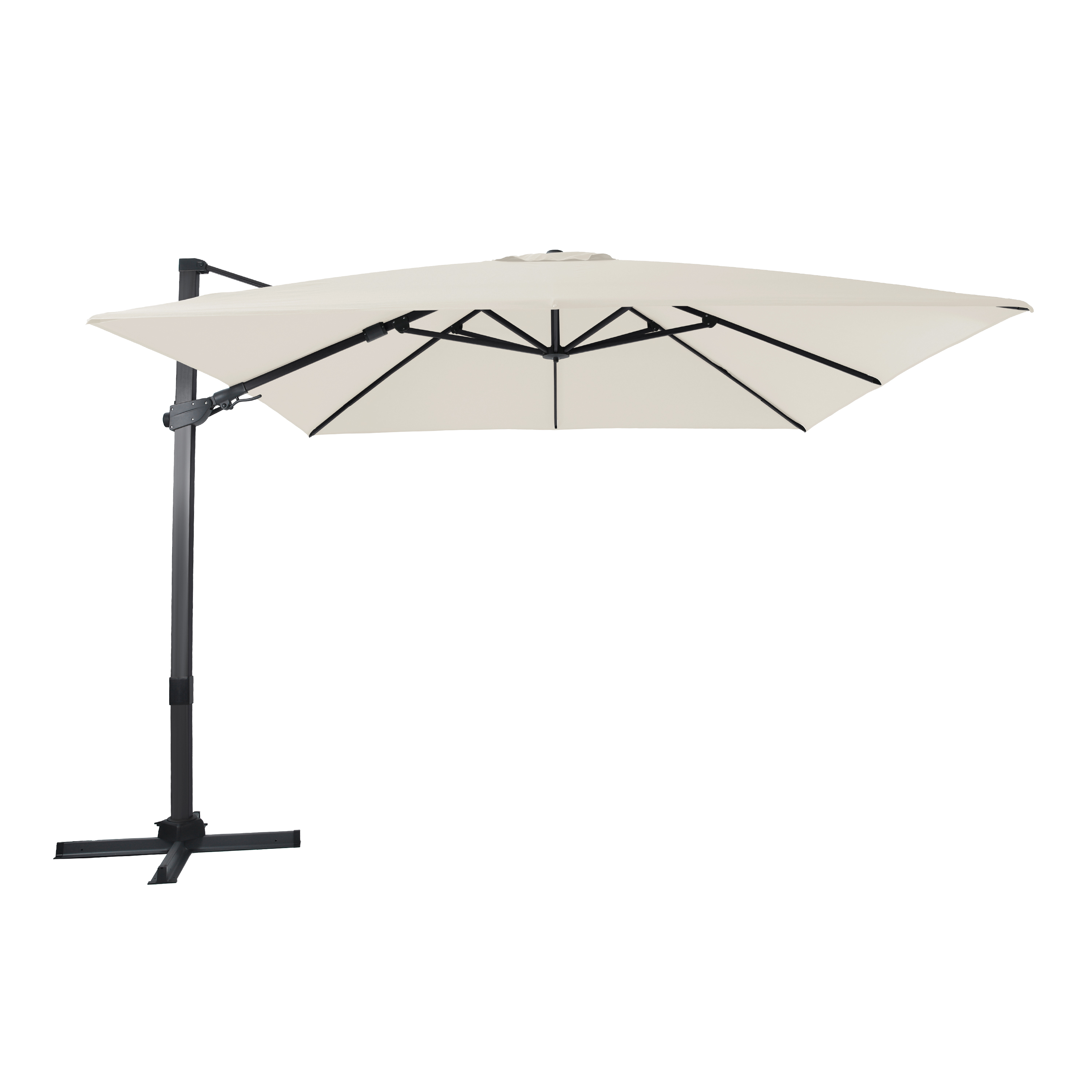 Apollo Premium Zweefparasol 300x300 Antraciet/beige
