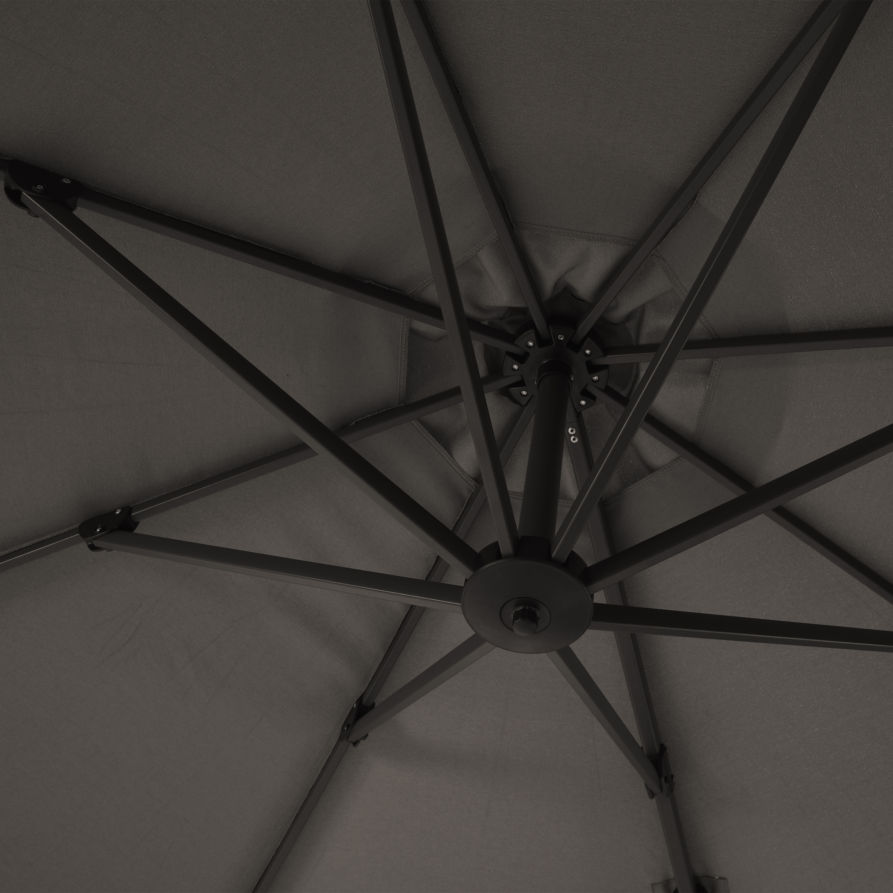 Apollo Ampelschirm 300x300cm Anthrazit/Taupe – Komplettset