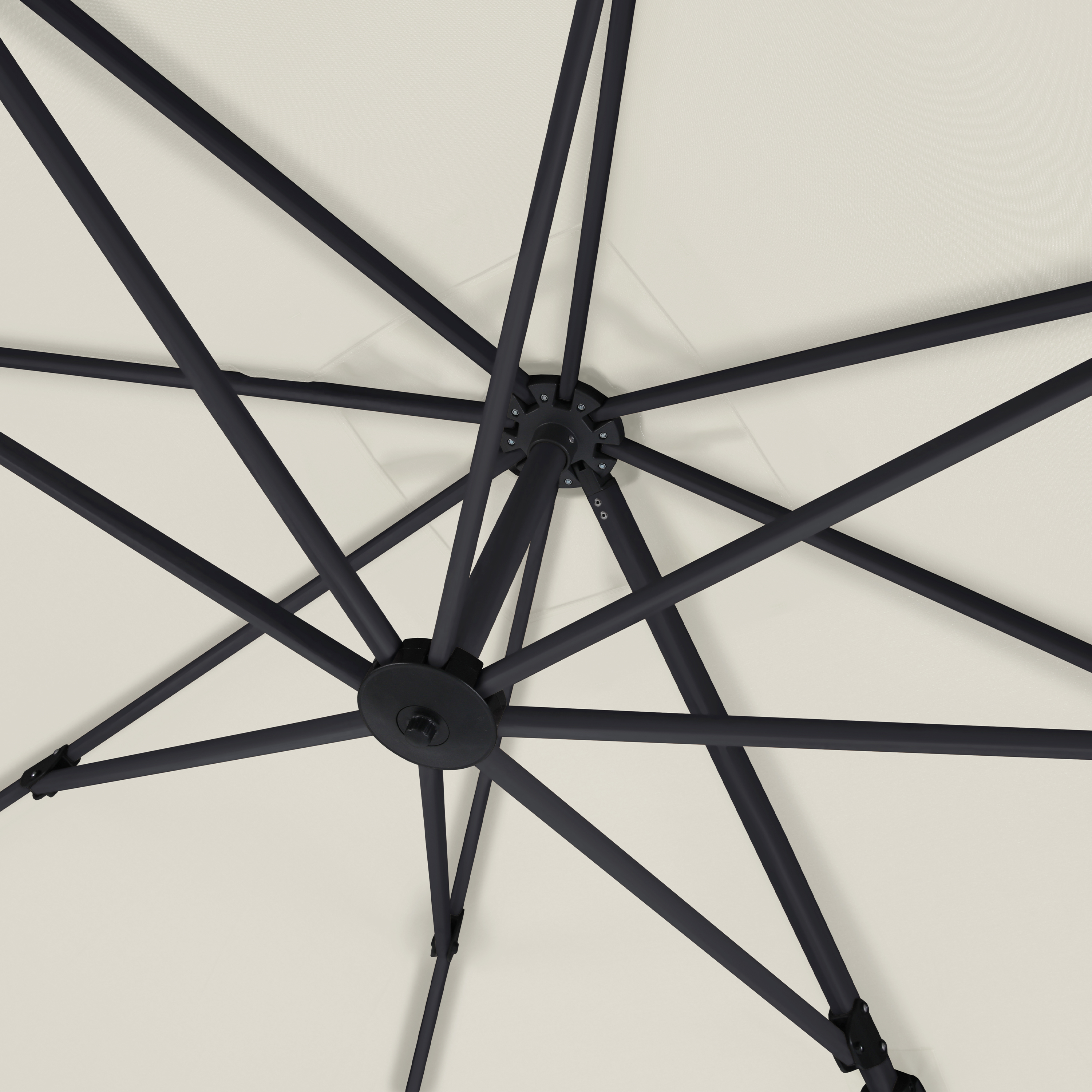Apollo Ampelschirm 300x300cm Anthrazit/Beige – Komplettset