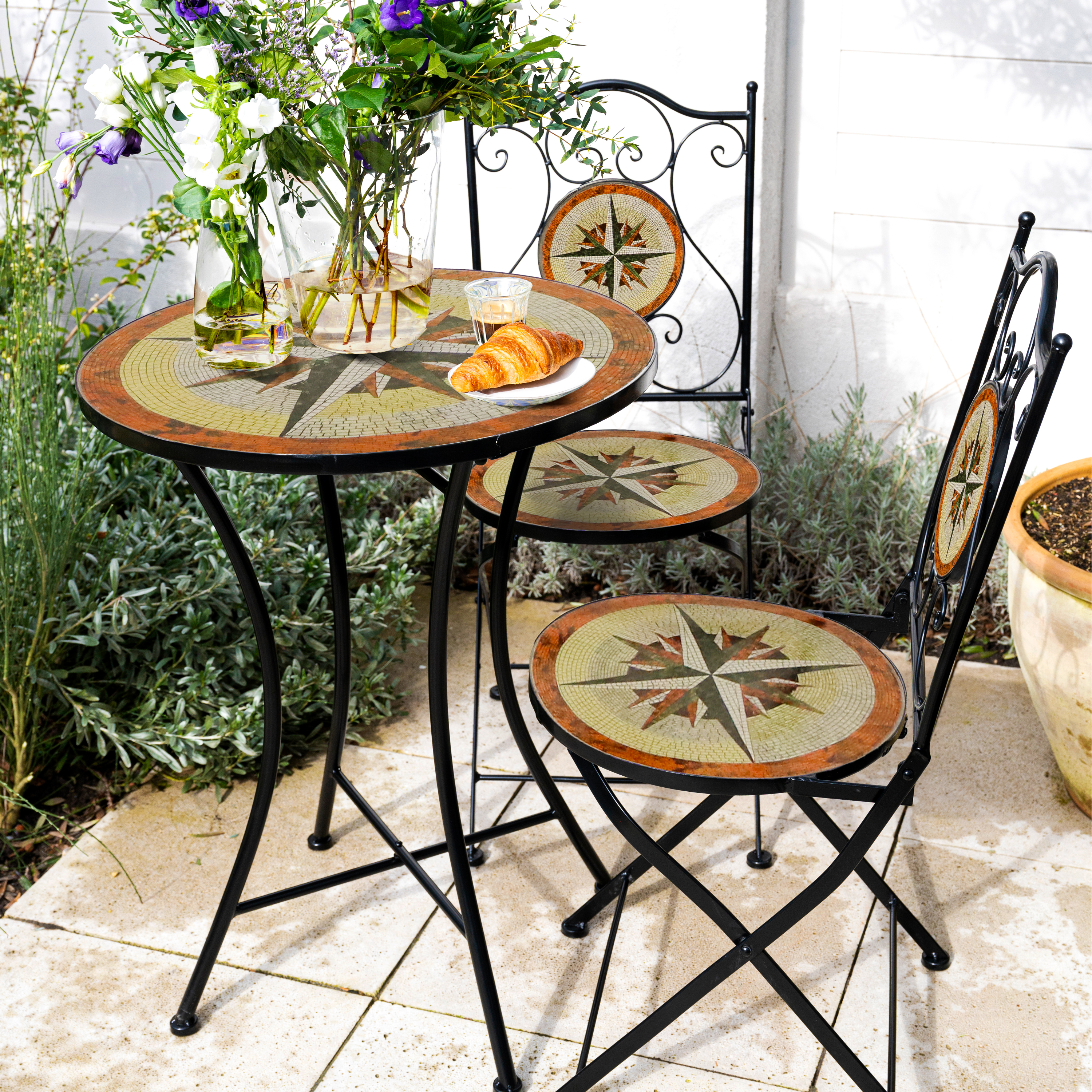 Amélie Mozaïek Bistro set Windroos Multikleur