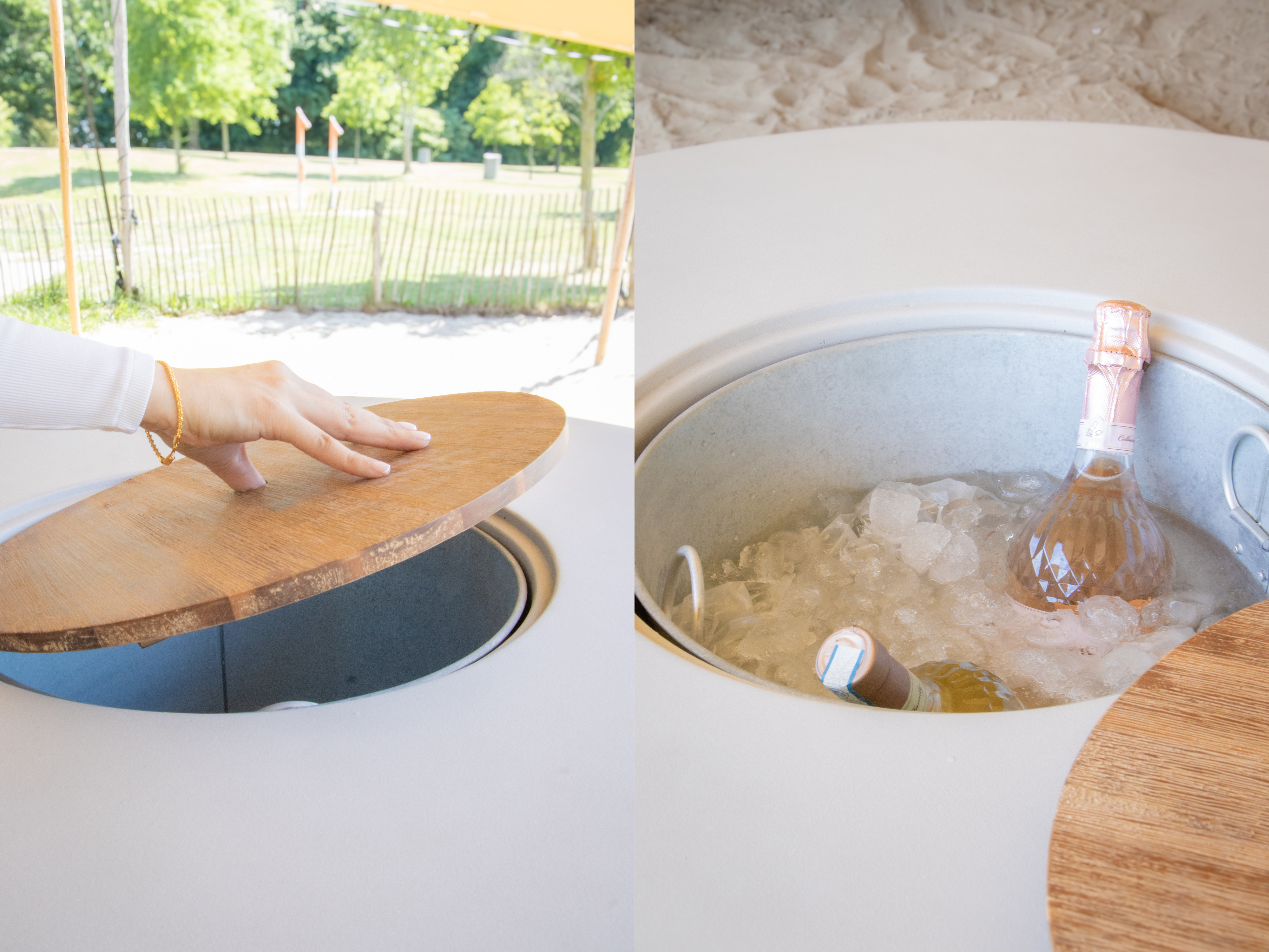 2-en-1 Mange debout/Glacière