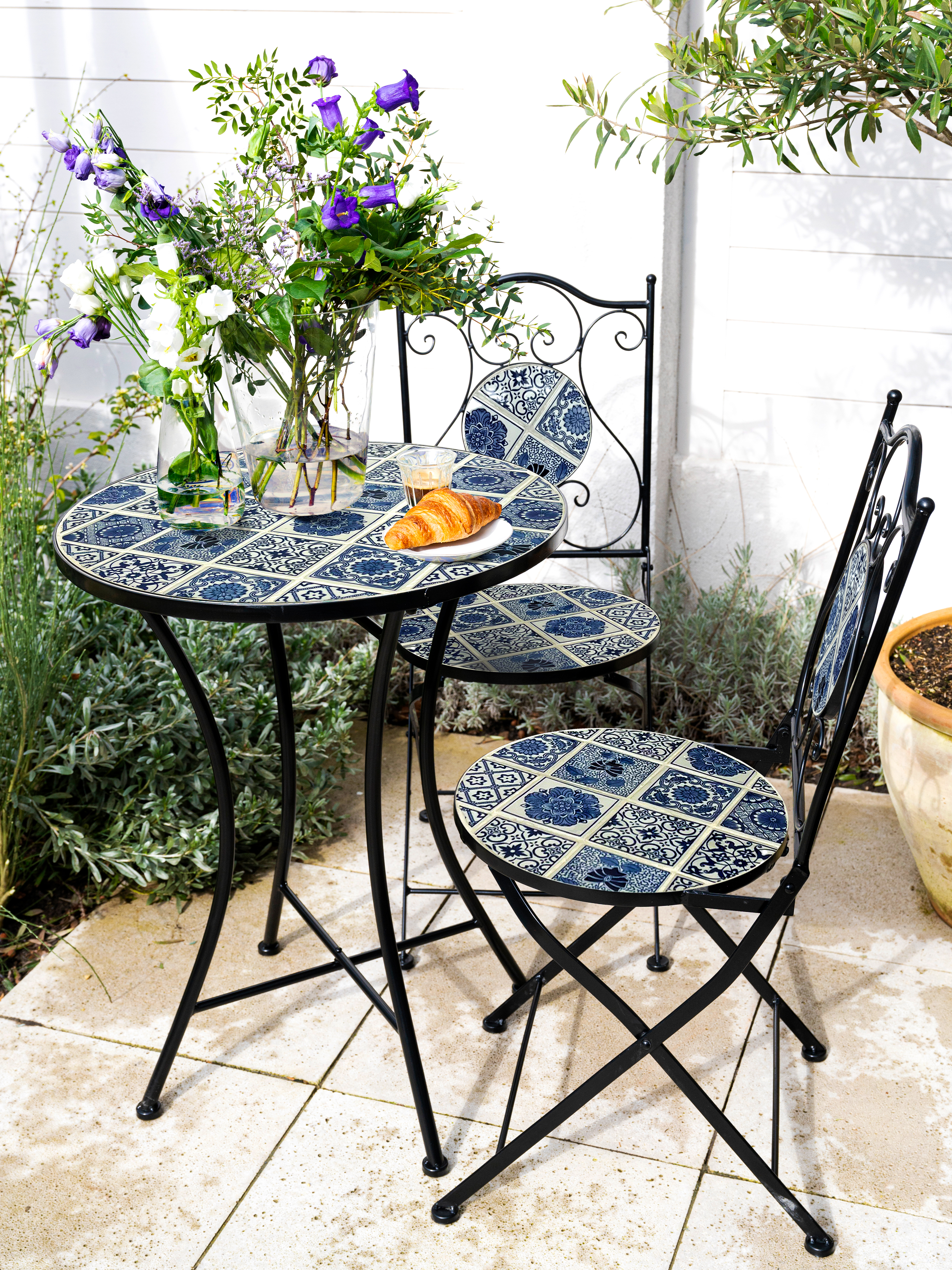 Amélie Bistro Set Mosaic - Delfts Blue