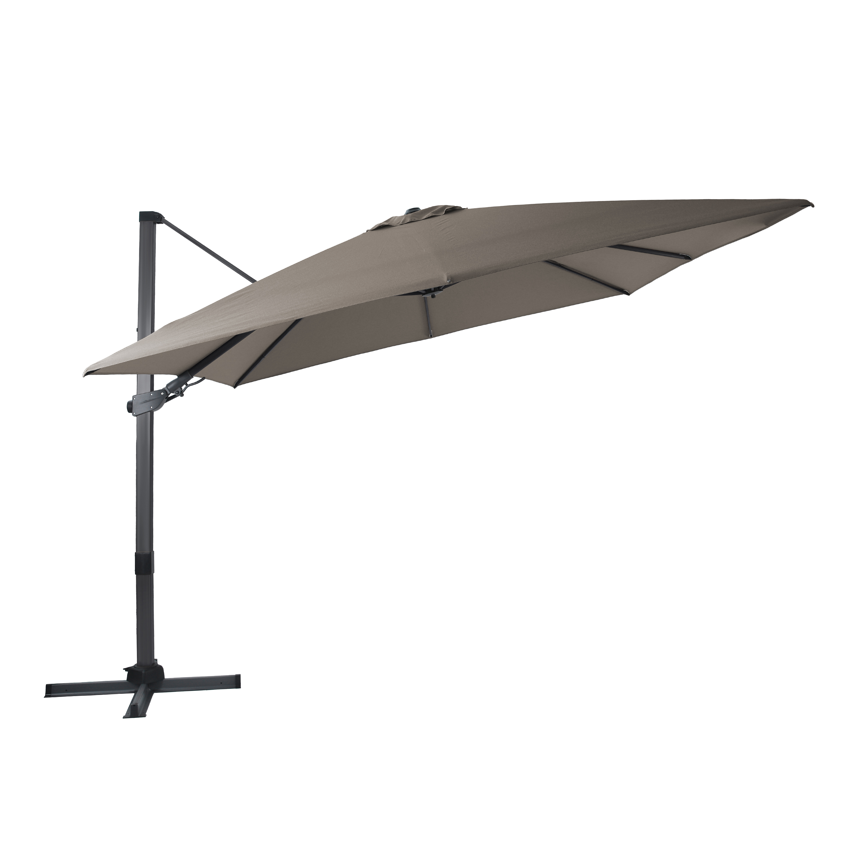 Apollo Premium Zweefparasol 300x300 Antraciet/taupe
