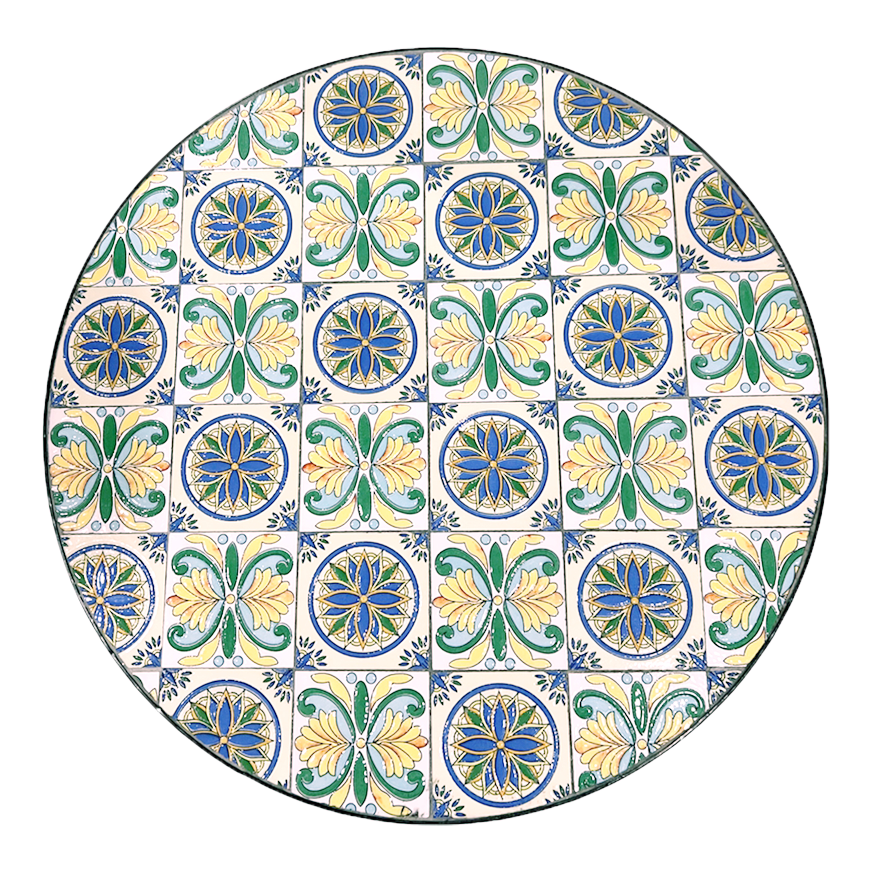 Amélie Mozaïek Bistroset Siciliaanse stijl Blauw/geel