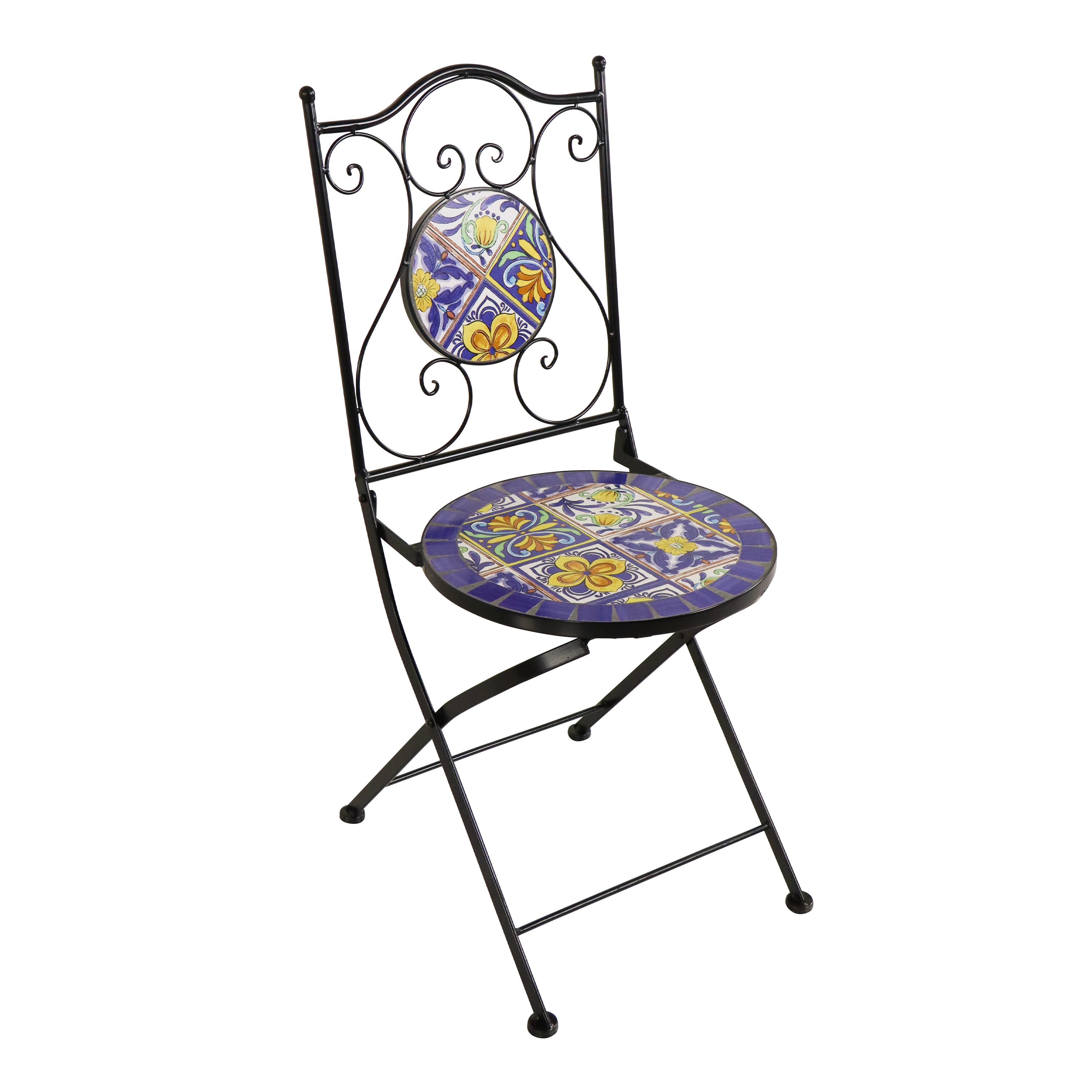 Amélie Mosaic Bistro Set Mediterranean style Blue/Yellow