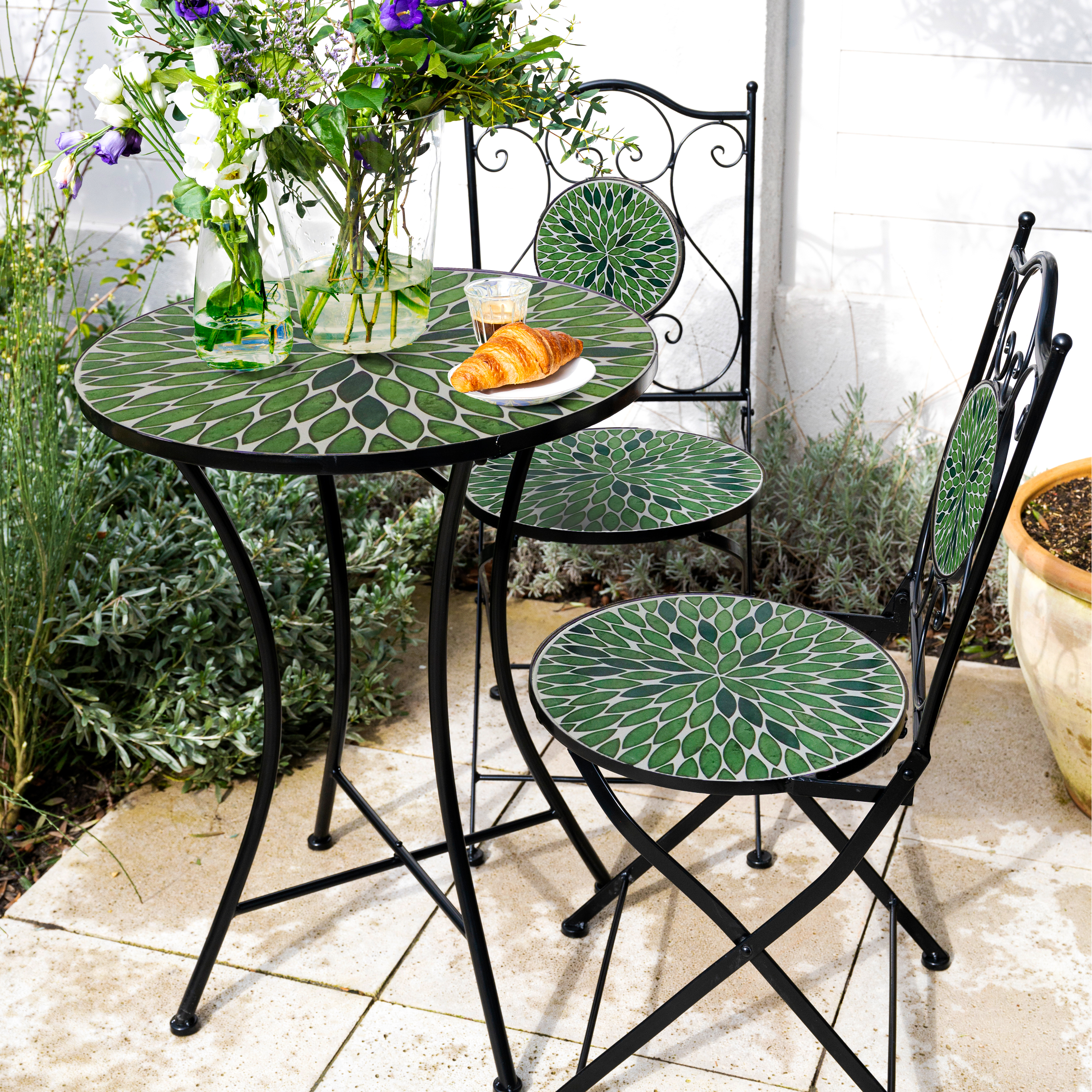 Amélie Mozaïek Bistro-set Bladeren Groen
