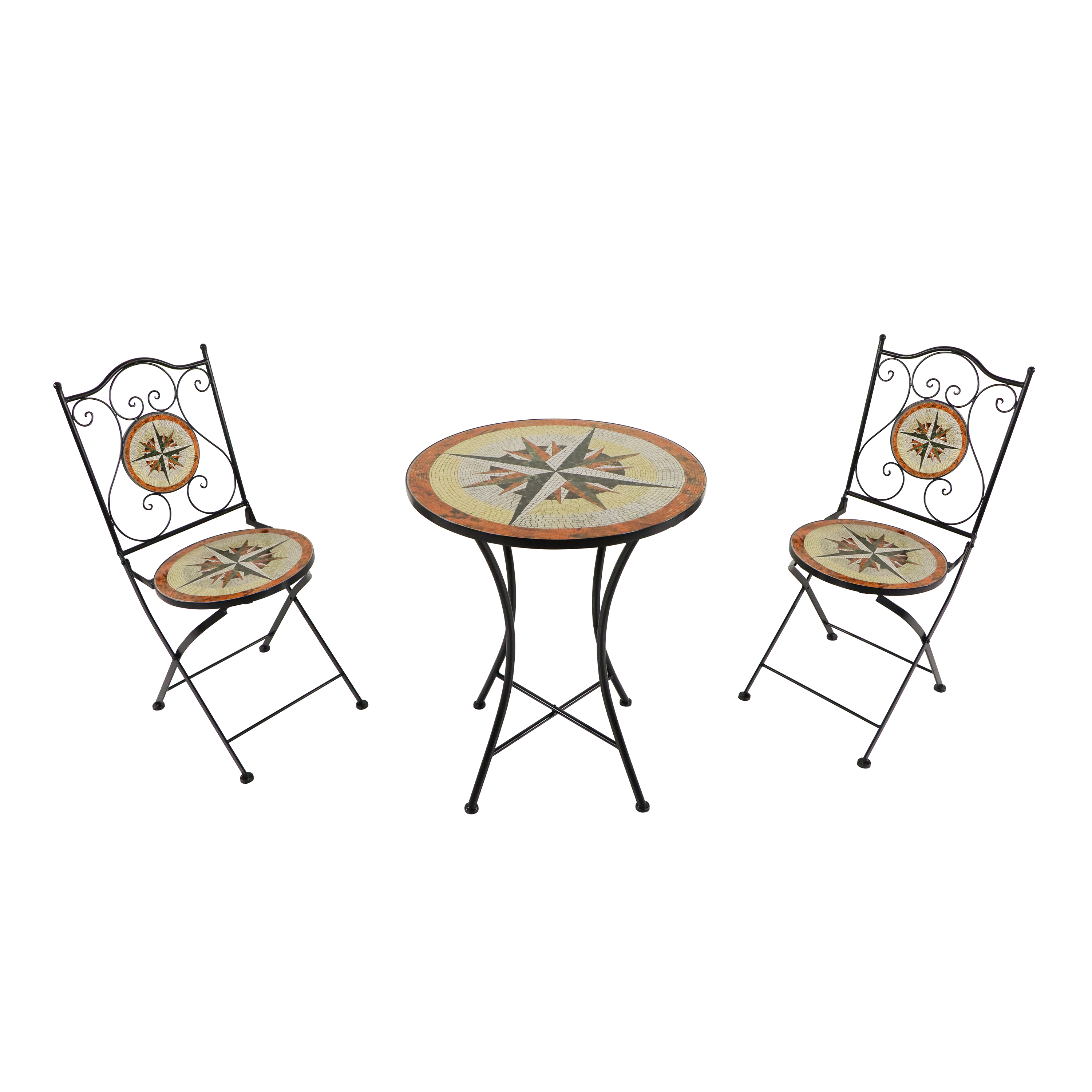 Amélie Mozaïek Bistro set Windroos Multikleur