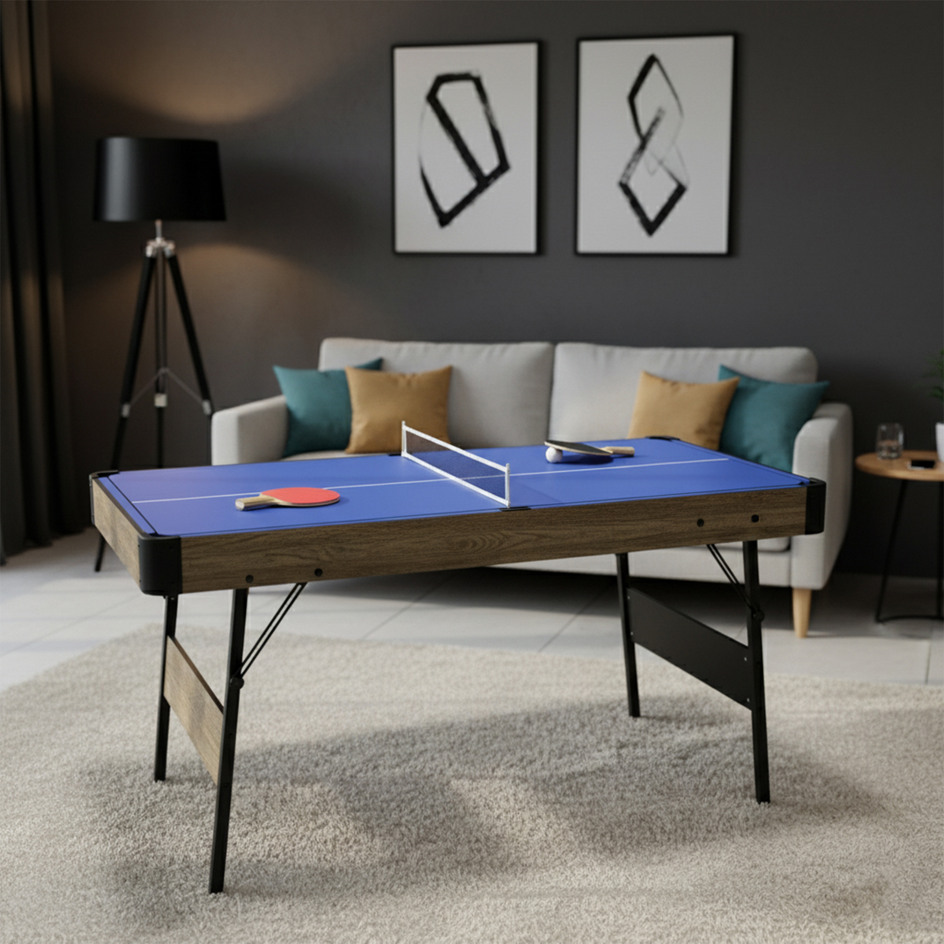 3-in-1 Multi Game Table Oak L