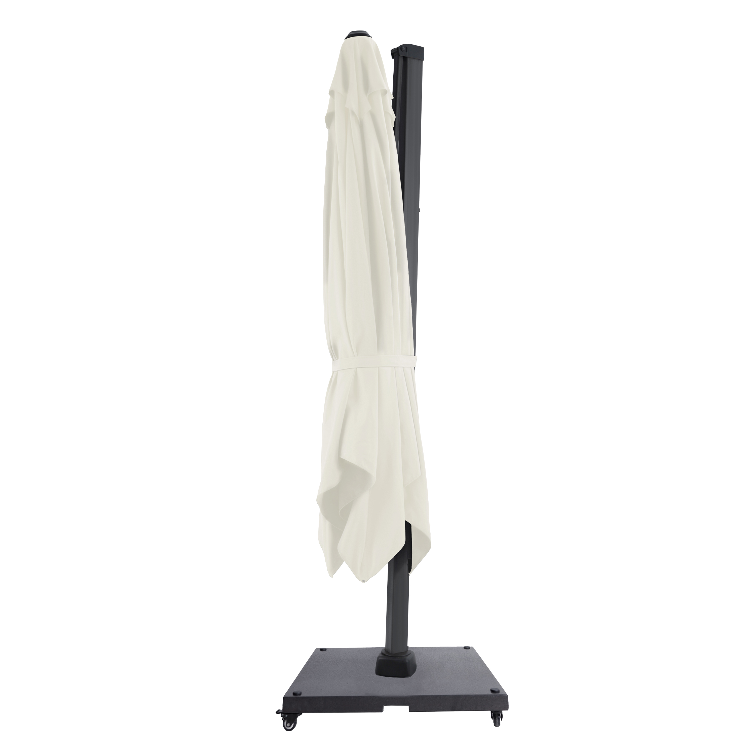 Apollo Ampelschirm 300x300cm Anthrazit/Beige – Komplettset