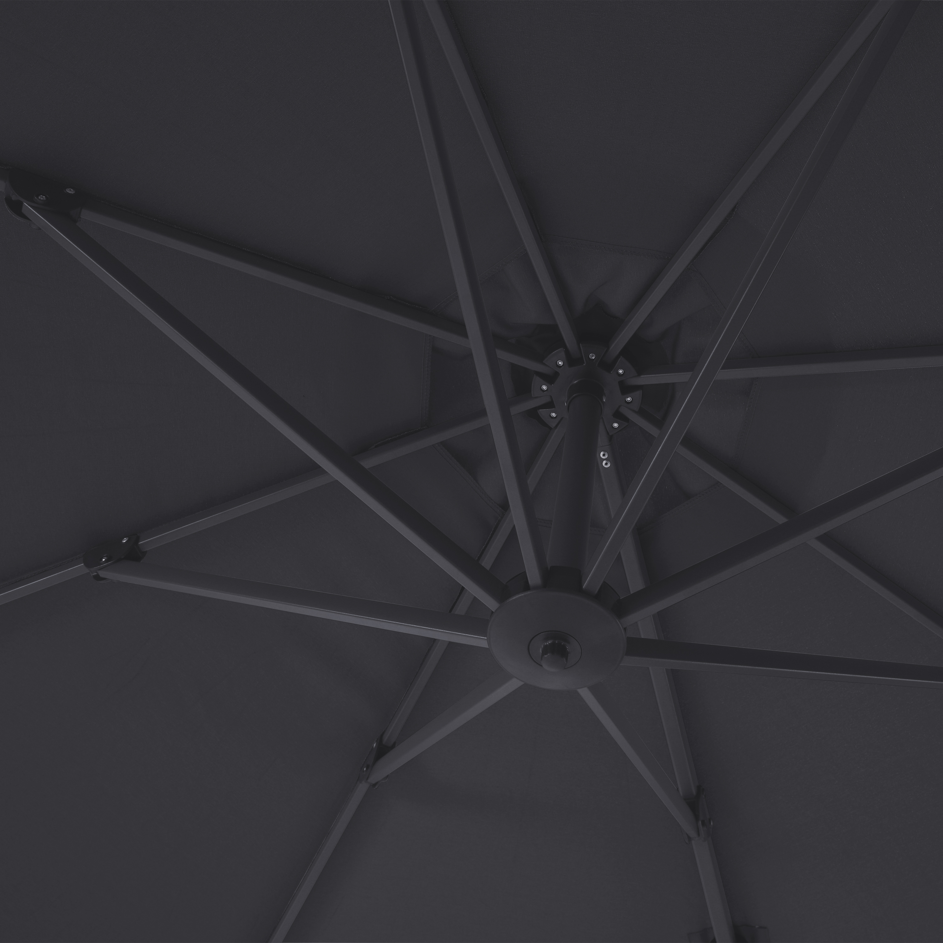 Apollo Ampelschirm 300x300cm Anthrazit/Grau – Komplettset