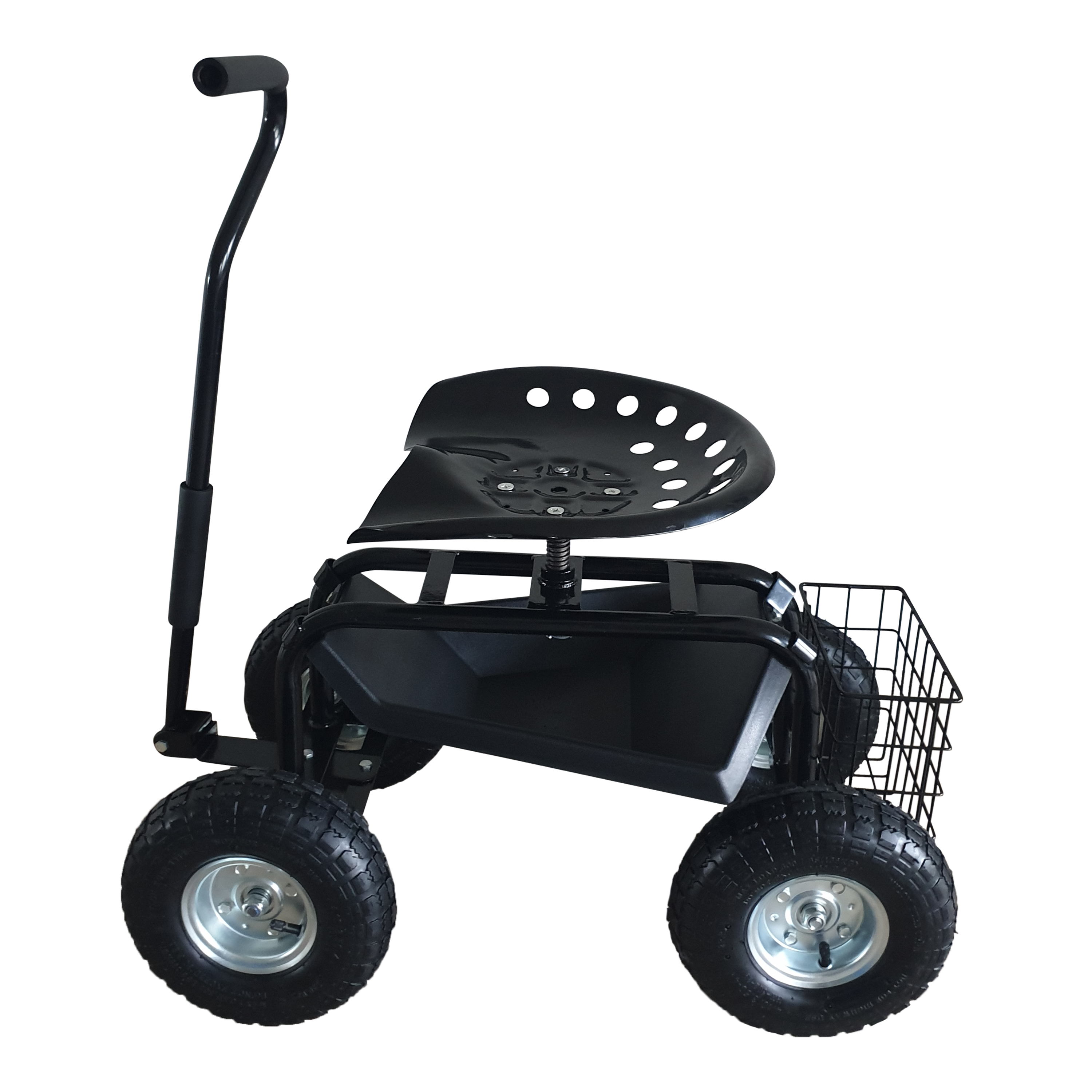 AG22 Rijdende Tuinkruk Zwart