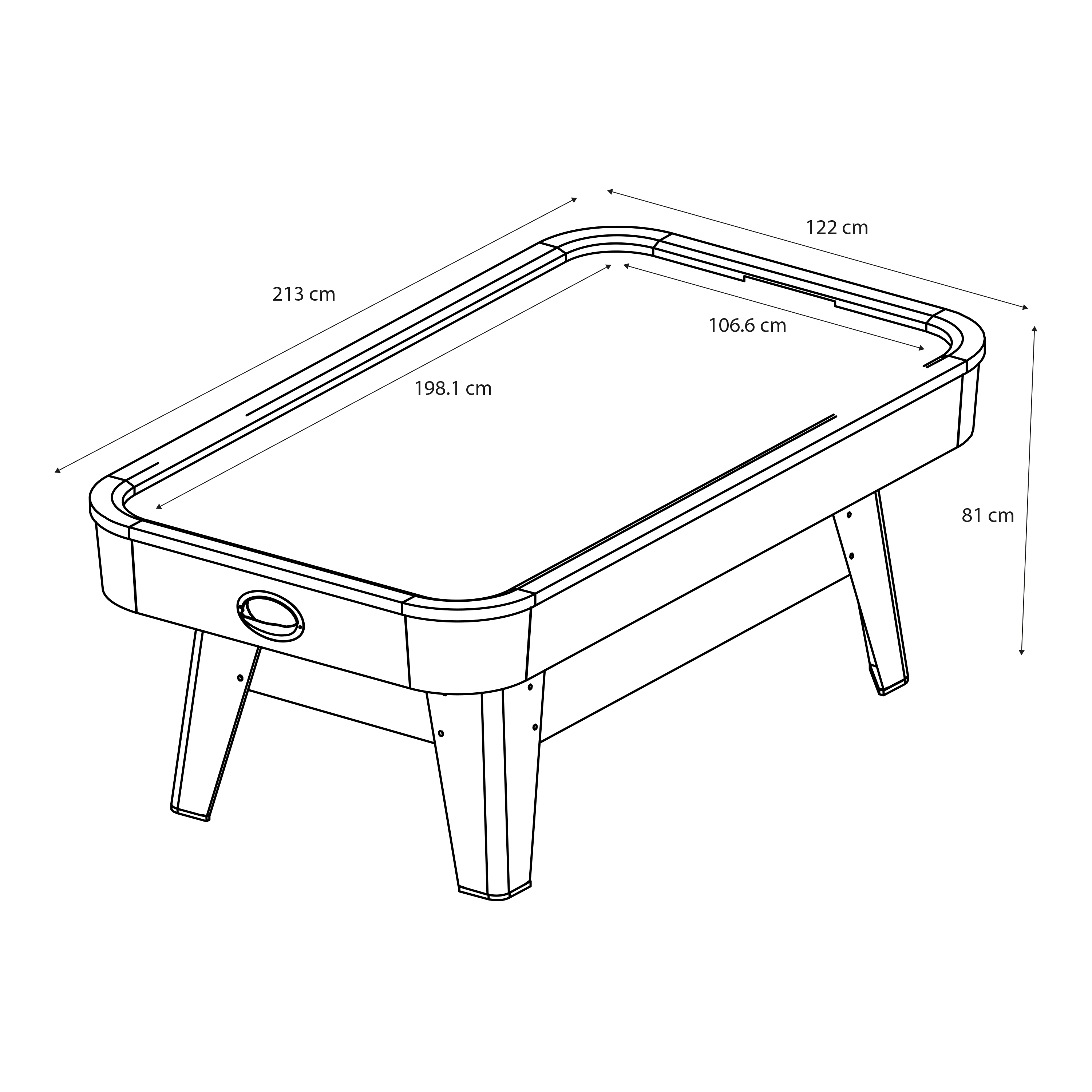 Air Hockey de Table Super Scoop 7ft pour l'intérieur
